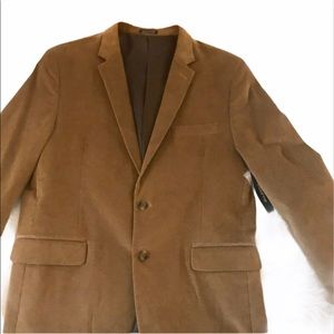 LIZ CLAIBORNE English Brown Velour Blazer Jacket